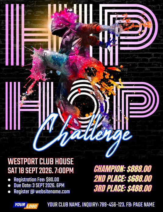 Dancing Flyers Copy of Hip Hop Dance Challenge Event Flyer | PosterMyWall