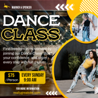 Black Dance Class Instagram-Beitrag Template