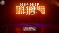 Hip-Hop Dance Classes Ad Tampilan Digital (16:9) template