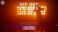 Maroon Hip Hop Dance Classes Studio Digital Display Video template