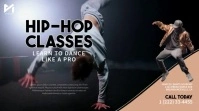 Hip Hop Dance Classes Ad Digitale display (16:9) template