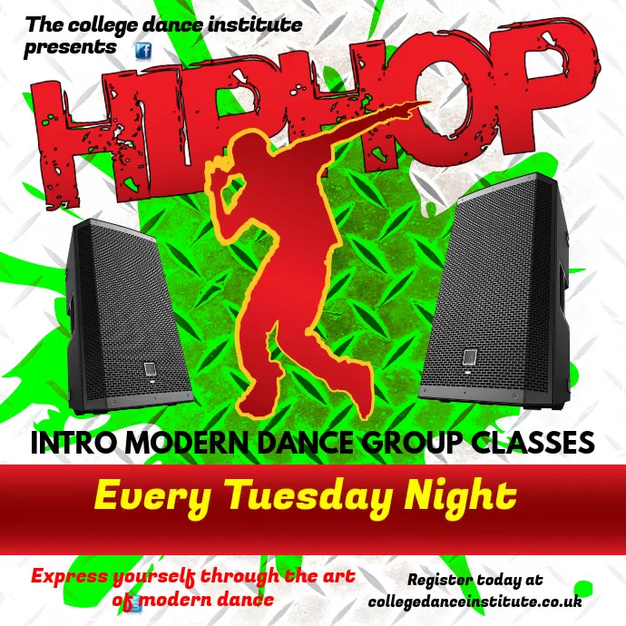Hip Hop dance classes Quadrato (1:1) template