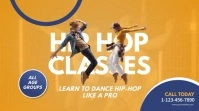 Hip Hop Dance Classes Video Ad Tampilan Digital (16:9) template