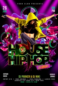 HIP HOP Spanduk 4' × 6' template