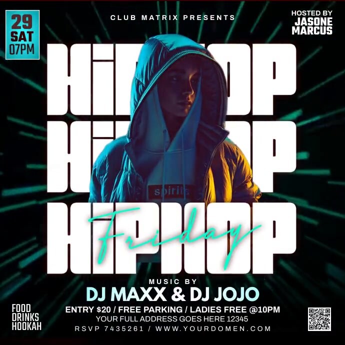 Hip hop Friday Template | PosterMyWall