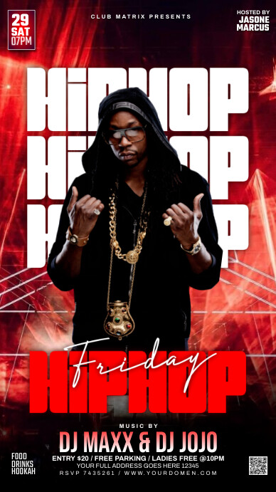 Hip hop Friday Template | PosterMyWall