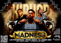 Black Hip Hop Event Poster A4 Template