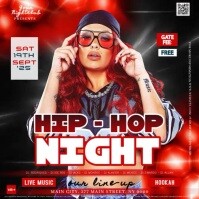 hip hop night club party event ad design template Carré (1:1)