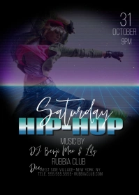 Hip Hop Nights Club Bar Flyer A6 template