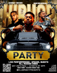 Hip Hop Party Event Flyer template