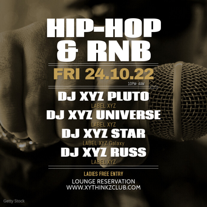 Hip Hop Party rnB R&B Party Club Music Oldschool Hiphop Template ...