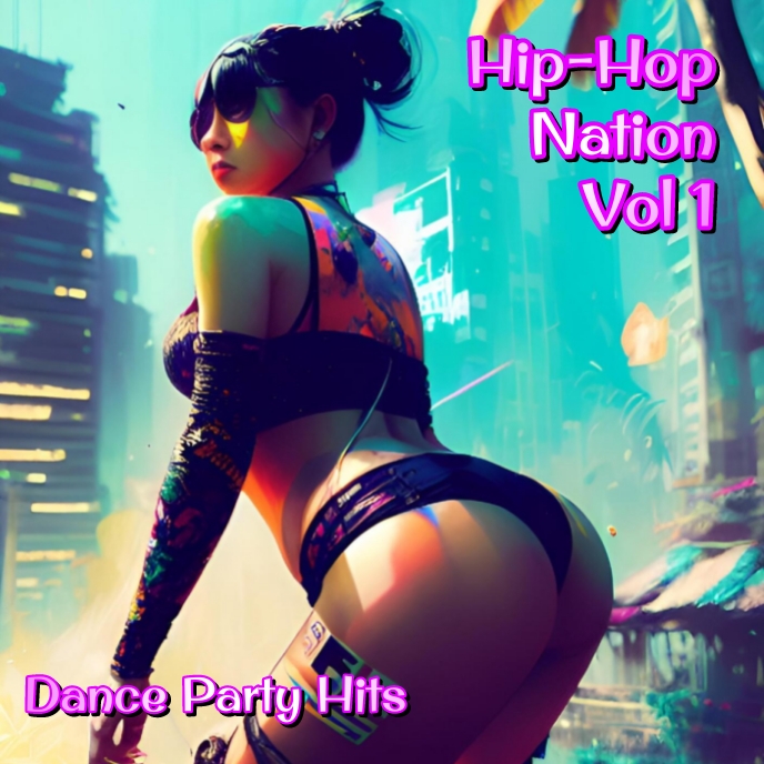 Hip-Hop Rap Dance Club Music Album Cover template