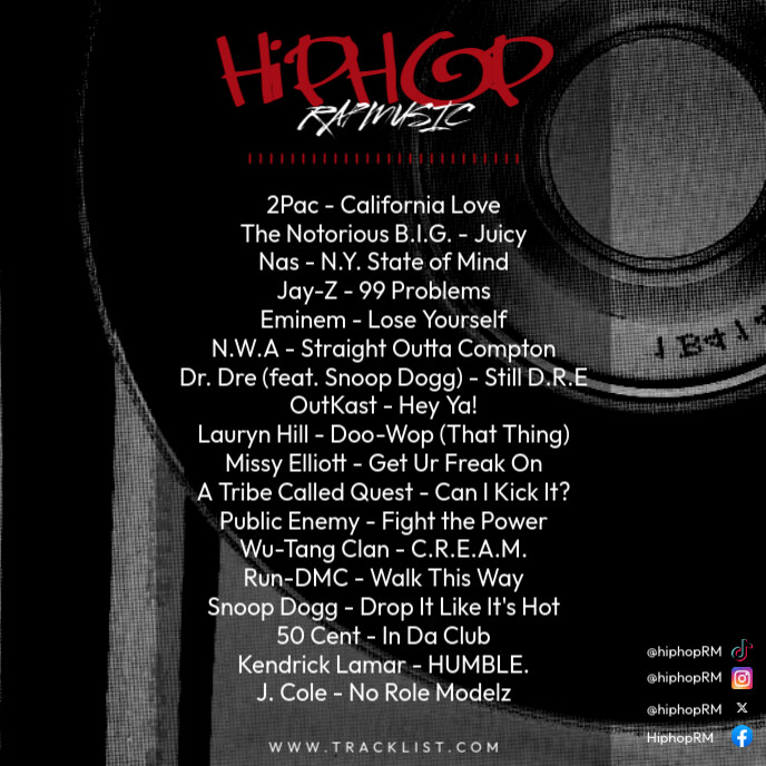 HipHop Rap Music Tracklist Disc Template PosterMyWall