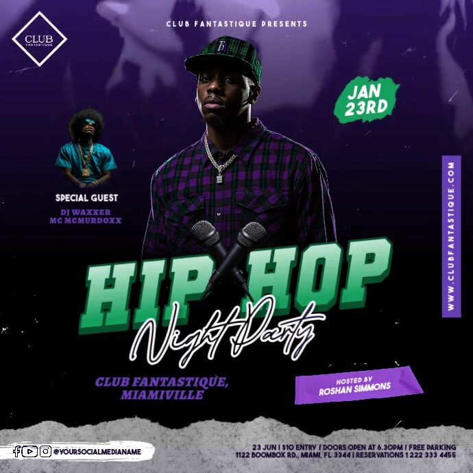 Rap Post Format Hip Hop Rap Video Template | PosterMyWall