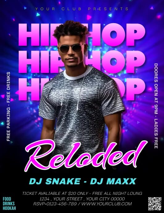 Hip-Hop Reloded Template | PosterMyWall