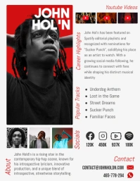 Hiphop artist electronic press kit template Flyer (US Letter)