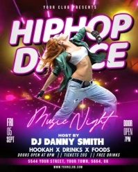 Hiphop Dance Night Prty Instagram Portrait template