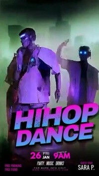 Hiphop Dance Poster Video Instagram Story template