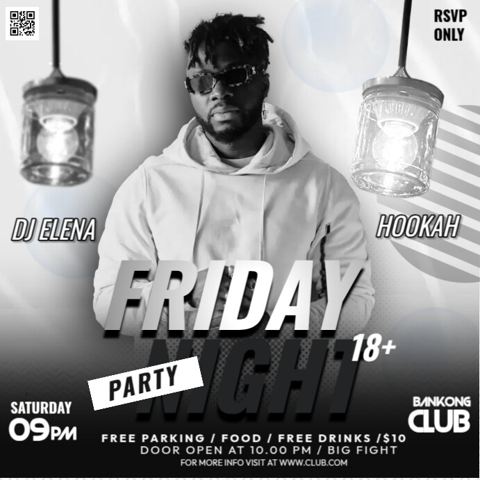 Hiphop Friday Night Party Template | PosterMyWall