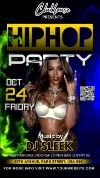 HIPHOP PARTY FLYER TEMPLATE POSTER Historia de Instagram