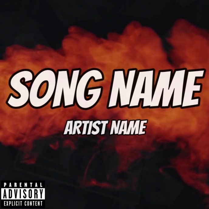 Hiphop trap album cover illustrative rap drill money template