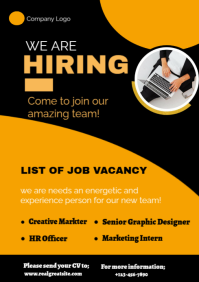 Hir hir hir hir hiring new job job jobs offering A4 template