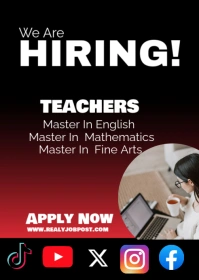 Hire hire a great jobs post now A6 template