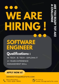Hiring a Software Engineering A4 template