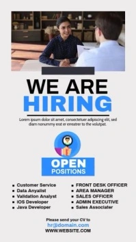 Hiring ad WhatsAppstatus template