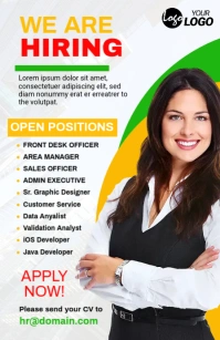 Hiring ad Half Page Wide template