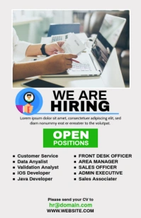 Hiring ad Half Page Wide template