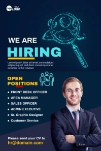 Hiring ad Pinterest Graphic template