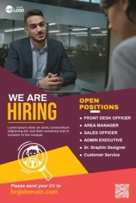 Hiring Ad Pinterest Graphic template