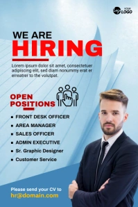 Hiring ad Pinterest Graphic template
