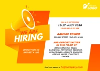 Hiring Ad Postcard template