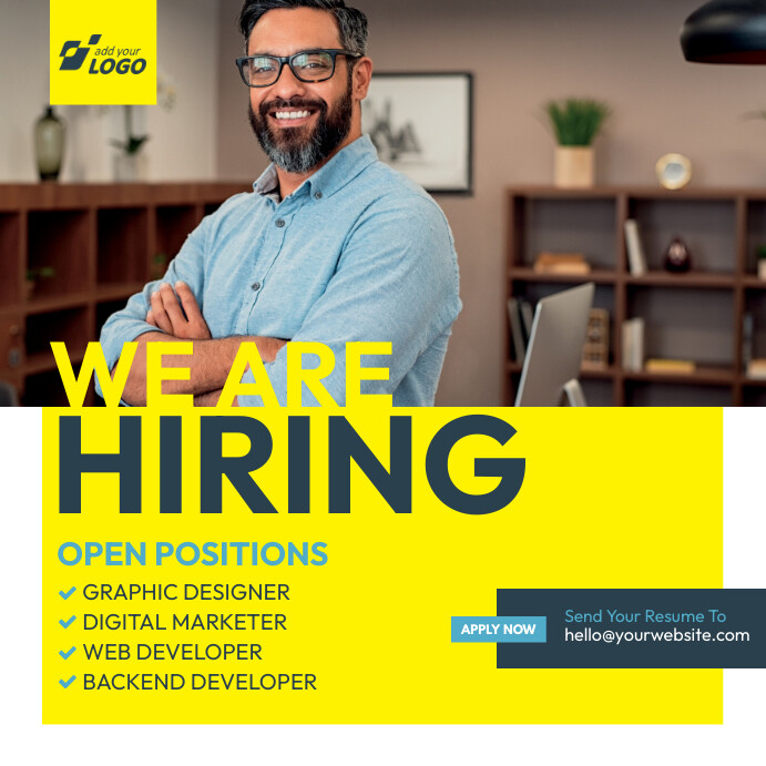 Hiring Ad Template | PosterMyWall