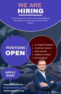 Hiring ad Template Demi-page de format Wide