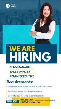 We're Hiring Ad Template | PosterMyWall