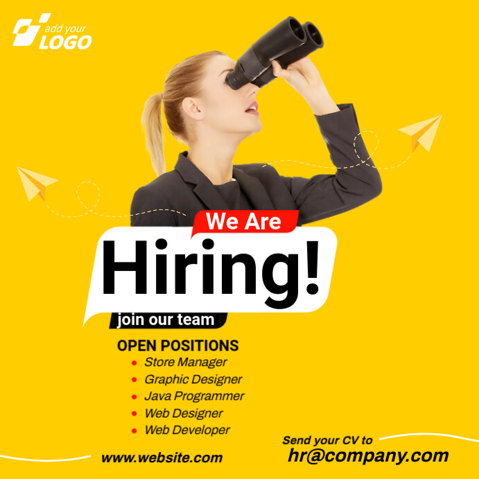Hiring Ad Template PosterMyWall