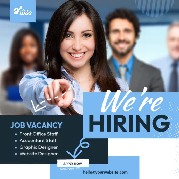 Plantilla de Hiring Ad Template | PosterMyWall
