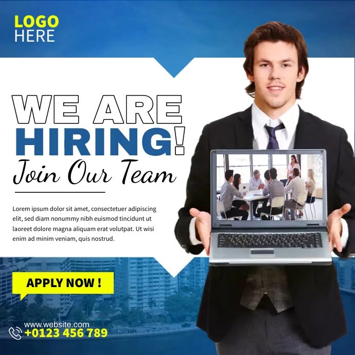 Hiring Ads Template | PosterMyWall