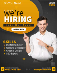 Hiring Ads Template | PosterMyWall