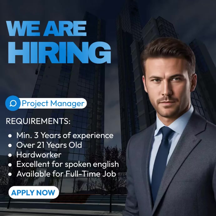 Hiring Ads Template | PosterMyWall