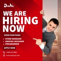 Hiring Ads Message Instagram template