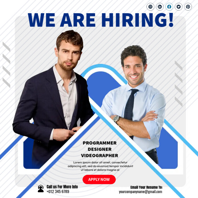 Hiring Ads Template Instagram Post