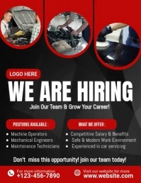 Hiring  Automotive Ads Flyer (US Letter) template