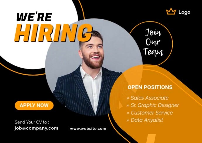 hiring banner ad Postal template