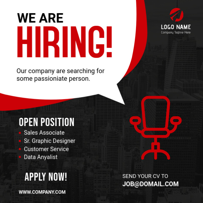 Copy of Hiring banner | PosterMyWall