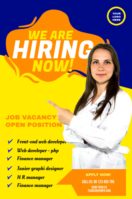 Hiring Banner design Template | PosterMyWall