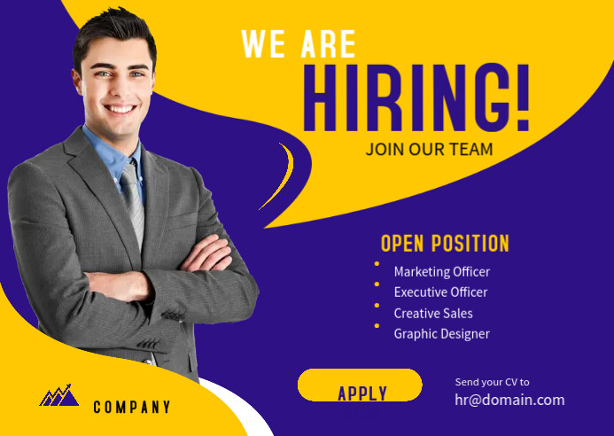 Copy of Hiring Banner Design Template | PosterMyWall